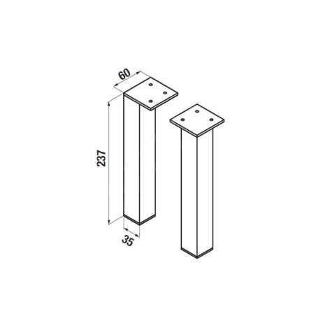Jika Cube - Pieds pour armoires, chrome H4944021760001
