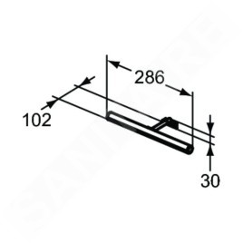 Ideal Standard Mirror&Light - Éclairage LED Irene 286x102x30 mm, chrome T2909AA