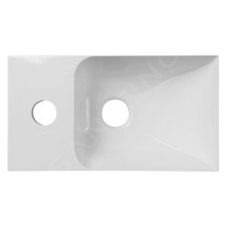 Sapho Small - Lave-mains Piccolino 308x170 mm, sans trop-plein, trou de robinetterie à gauche, blanc PK300