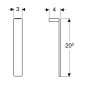 Geberit Selnova Square - Pieds de meubles, 2x, chrome 500.199.21.1