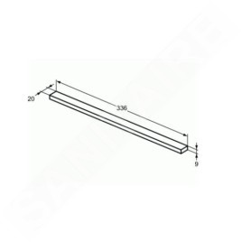 Ideal Standard i.Life A - Poignée de meubles 336 mm, chrome brossé T5326YE