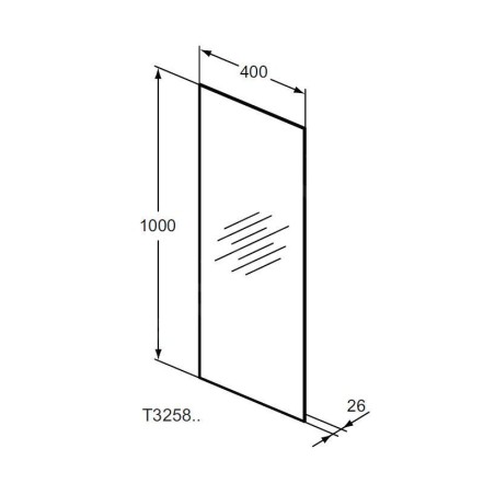 Ideal Standard Mirror&Light - Miroir 400x1.000 mm avec éclairage LED T3258BH