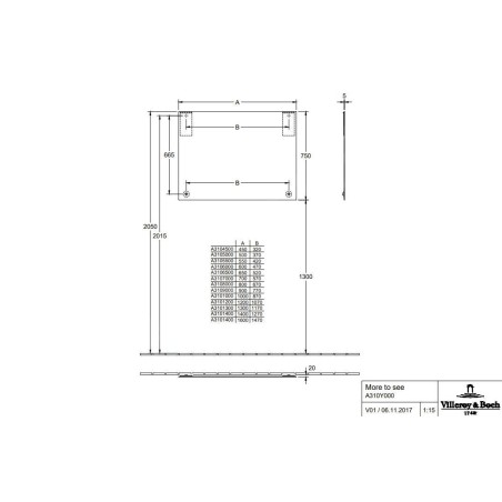 Villeroy & Boch More to See - Miroir 160x75 cm A3101600