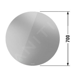 Duravit Miroirs - Miroir, diamètre 700 mm, avec un éclairage LED LM7851000000000