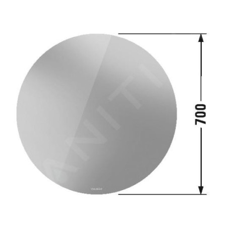 Duravit Miroirs - Miroir, diamètre 700 mm, avec un éclairage LED LM7851000000000