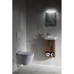 Sapho Small - Lave-mains Piccolino 308x170 mm, sans trop-plein, trou de robinetterie à gauche, blanc PK300