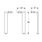 Geberit Acanto - Pieds pour meuble, 281 mm, aluminium/chrome 500.658.00.2
