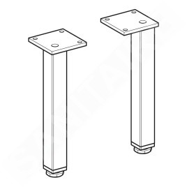 Geberit Selnova Square - Pieds de meubles, 2x, blanc 501.423.01.1