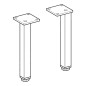 Geberit Selnova Square - Pieds de meubles, 2x, blanc 501.423.01.1