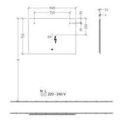 Villeroy & Boch More to See Lite - Miroir avec éclairage LED, 1000x750x24 mm A4591000