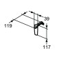 Ideal Standard Mirror&Light - Éclairage LED Sabrina 39x119x117 mm, chrome T3248AA