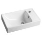 Sapho Nuali - Lave-mains 50x30 mm, avec trop-plein, avec trou de robinetterie, blanc TU0129