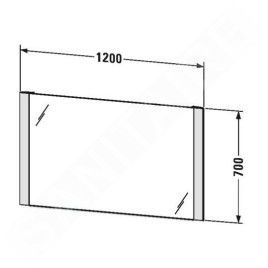 Duravit Miroirs - Miroir 1200x700 mm, avec un éclairage LED LM7868000000000