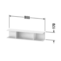 Duravit Ketho.2 - Meuble à étagères 170x800x150 mm, graphite mat K21208049490000