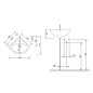 Aqualine Luigi - Lave-mains 337x337 mm, d'angle, blanc FS161