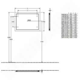 Villeroy & Boch Finion - Miroir avec éclairage LED, 1200x750x45 mm F6001200