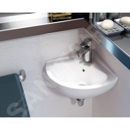 Aqualine Luigi - Lave-mains 337x337 mm, d'angle, blanc FS161