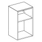 Geberit Smyle Square - Meuble latéral, ouvert, noyer hickory 500.358.JR.1