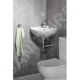 Aqualine Luigi - Lave-mains 337x337 mm, d'angle, blanc FS161