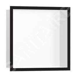 Hansgrohe XtraStoris Individual - Niche murale avec cadre design, 300x300x100 mm, blanc mat / noir mat 56099670