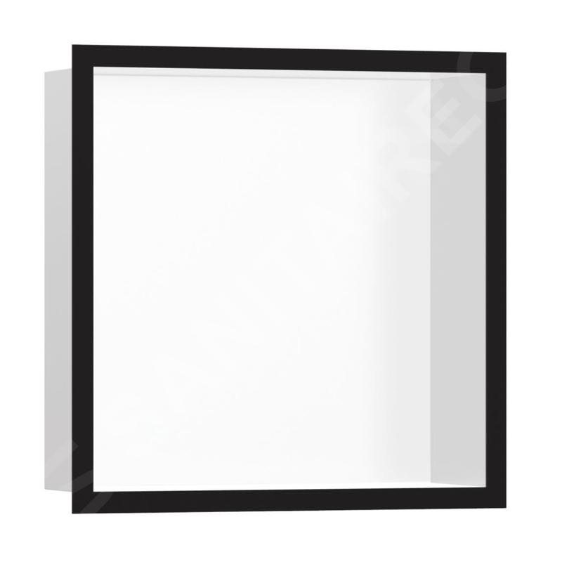 Hansgrohe XtraStoris Individual - Niche murale avec cadre design, 300x300x100 mm, blanc mat / noir mat 56099670