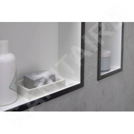 Hansgrohe XtraStoris Individual - Niche murale avec cadre design, 300x300x100 mm, blanc mat / noir mat 56099670