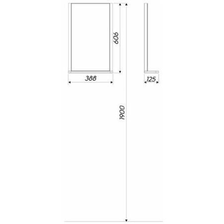 Kolo Rekord - Miroir avec éclairage, 383x605 mm 88417000