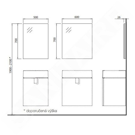 Kolo Twins - Miroir, 500x700 mm 88455000