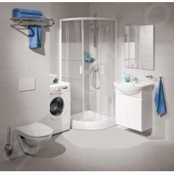 Jika Lyra - Miroir avec support bois, 400x750 mm, blanc H4531810383041