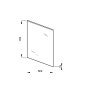 Jika Lyra - Miroir avec support bois, 500x750 mm, blanc H4531910383041 Jika Lyra - Miroir avec support bois, 500x750 mm, blanc H4531910383041