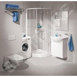 Jika Lyra - Miroir avec support bois, 700x750 mm, blanc H4532110383041