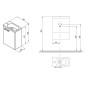 Ravak Chrome - Porte pour meuble vasque SD 400, gauche, blanche X000000540