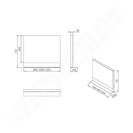 Ravak Formy - Miroir 1200x710 mm, noyer X000000984