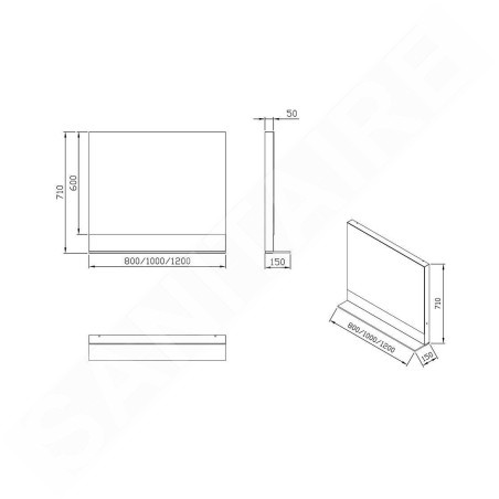 Ravak Formy - Miroir 800x710 mm, blanc X000001044