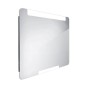 Nimco Miroirs - Miroir avec éclairage LED, 800x700 mm, aluminium ZP 22003