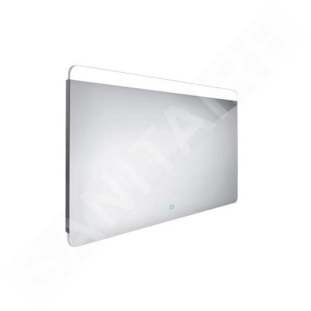 Nimco Miroirs - Miroir avec éclairage LED, 1200x700 mm, capteur tactile, aluminium ZP 23006V