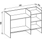 Laufen Kartell - Etagère, 750x260x530 mm, cristal transparent H3893310840001