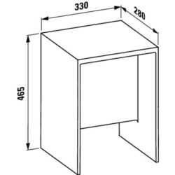 Laufen Kartell - Tabouret 330x280x465 mm, mandarine H3893300820001