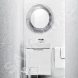 Laufen Kartell - Miroir avec cadre, diamètre 780 mm, argent H3863310860001
