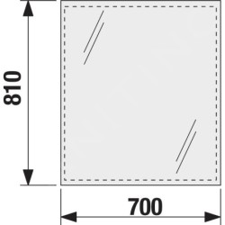 Jika Clear - Miroir 700x810 mm H4557311731441