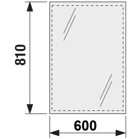 Jika Clear - Miroir 600x810 mm H4557211731441