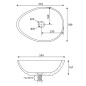 Sapho Lavabos - Lavabo Punc 534x390 mm, avec bonde, nanocouche, grès noir BH7001 Sapho Lavabos - Lavabo Punc 534x390 mm, avec bonde, nanocouche, grès noir BH7001