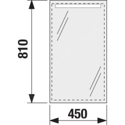 Jika Clear - Miroir avec éclairage LED, 450x810 cm H4557051731441