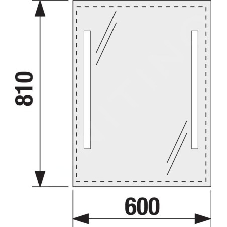 Jika Clear - Miroir avec éclairage LED, 600x810mm mm H4557251731441