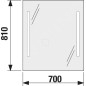 Jika Clear - Miroir avec éclairage LED, 700x810 mm H4557351731441 Jika Clear - Miroir avec éclairage LED, 700x810 mm H4557351731441