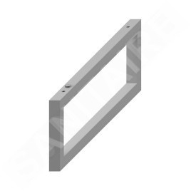 Jika Cubito - Support de lavabo pour comptoir , 420x140 mm, argent H4501331720001