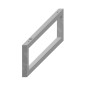 Jika Cubito - Support de lavabo pour comptoir , 420x140 mm, argent H4501331720001