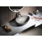 Sapho Lavabos - Lavabo Punc 534x390 mm, avec bonde, nanocouche, grès noir BH7001 Sapho Lavabos - Lavabo Punc 534x390 mm, avec bonde, nanocouche, grès noir BH7001