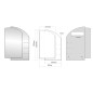 Aqualine Wega - Miroir 650x900 mm, arrondi, avec étagères 65028 Aqualine Wega - Miroir 650x900 mm, arrondi, avec étagères 65028