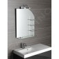 Aqualine Wega - Miroir 650x900 mm, arrondi, avec étagères 65028 Aqualine Wega - Miroir 650x900 mm, arrondi, avec étagères 65028